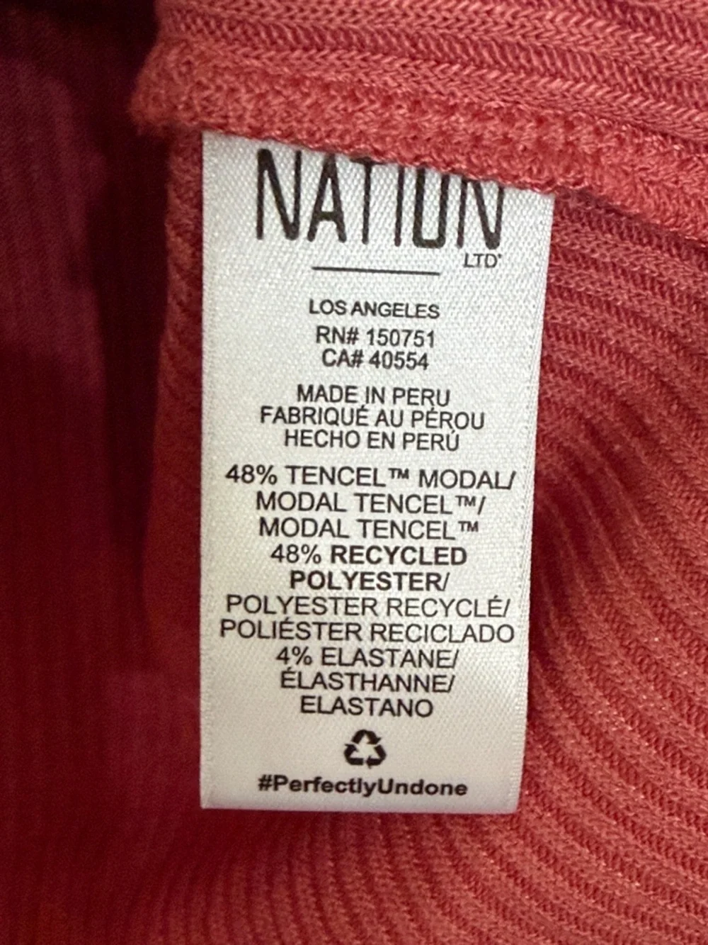 Revolve x Nation LTD Nancy Ribbed V-Neck Puff Sleeve Top